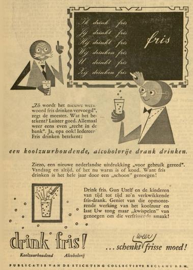 Reclame voor frisdrank [bron: Delpher]